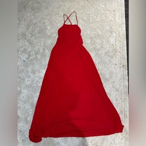 Lulus maxi red dress size M